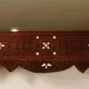 Vintage Wood Console Table | Elegant Walnut Wood & Mother of Pearls