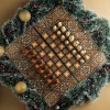 Wooden Chess set- BACKGAMMON PIECES -Folding chess Board, with closing lid Mosaic handmade