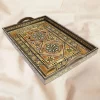 Handmade mosaic rectangular tray set inlaid with mother-of-pearl