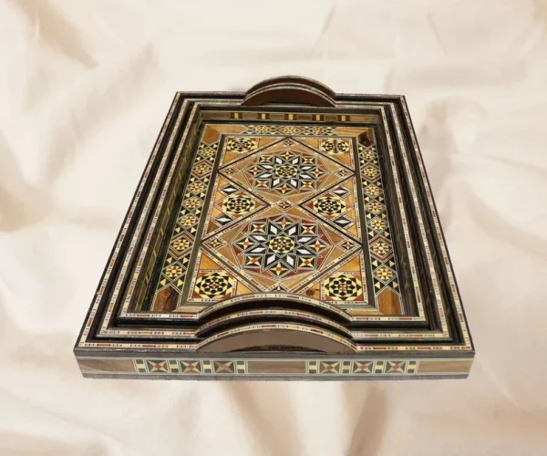 IMG-20250325-WA0015 Handmade mosaic rectangular tray set inlaid with mother-of-pearl
