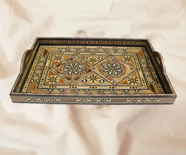 IMG-20250325-WA0017 Handmade mosaic rectangular tray set inlaid with mother-of-pearl