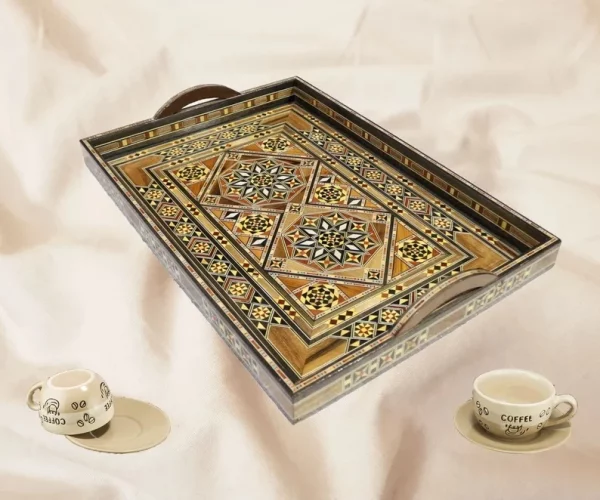 IMG-20250325-WA0018 Handmade mosaic rectangular tray set inlaid with mother-of-pearl