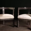 Handmade black chair set inlaid with natural mother-of-pearl (Diamond)