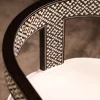 Handmade black chair set inlaid with natural mother-of-pearl (Diamond)