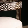 Handmade black chair set inlaid with natural mother-of-pearl (Diamond)
