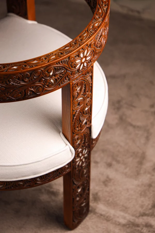 IMG-20250417-WA0059 Chair set, handcrafted with Fatimid engraving and inlaid with natural mother-of-pearl (Jasmine)