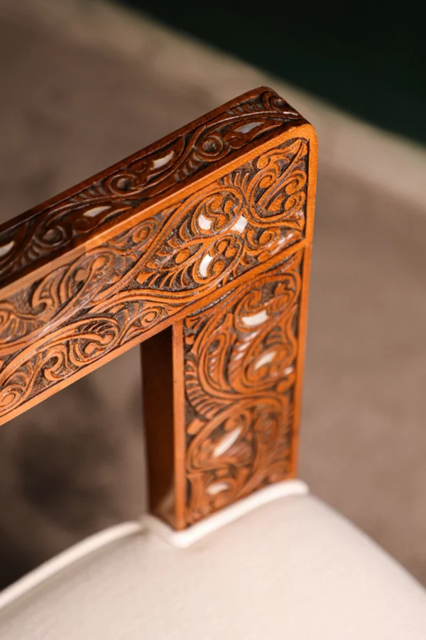 IMG-20250417-WA0064 Chair set, handcrafted with Fatimid engraving and inlaid with natural mother-of-pearl (Jasmine)