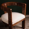 Chair set, handcrafted with Fatimid engraving and inlaid with natural mother-of-pearl (Jasmine)