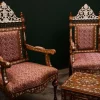 Luxury handmade Damascene living room set inlaid with natural pearls (Damascus)