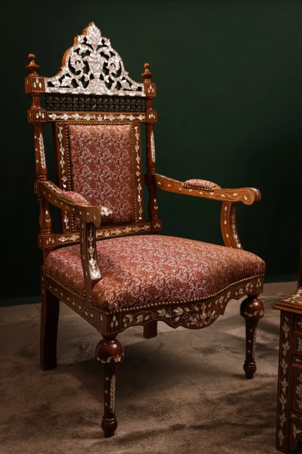 IMG-20250417-WA0072 Luxury handmade Damascene living room set inlaid with natural pearls (Damascus)