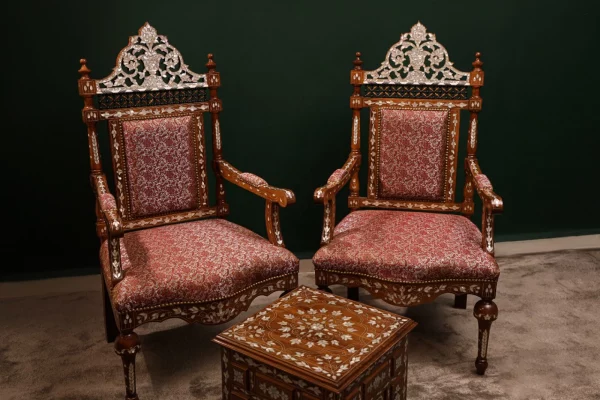IMG-20250417-WA0074 Luxury handmade Damascene living room set inlaid with natural pearls (Damascus)
