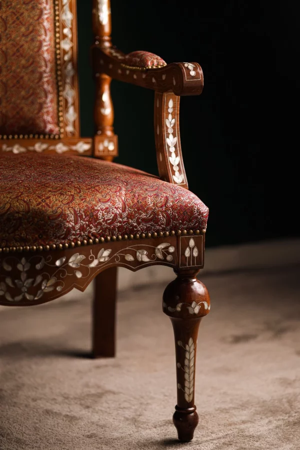 IMG-20250417-WA0083 Luxury handmade Damascene living room set inlaid with natural pearls (Damascus)