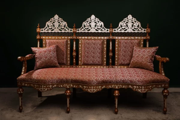 IMG-20250417-WA0090 Luxury handmade Damascene living room set inlaid with natural pearls (Damascus)