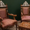 Luxury handmade Damascene living room set inlaid with natural pearls (Damascus)